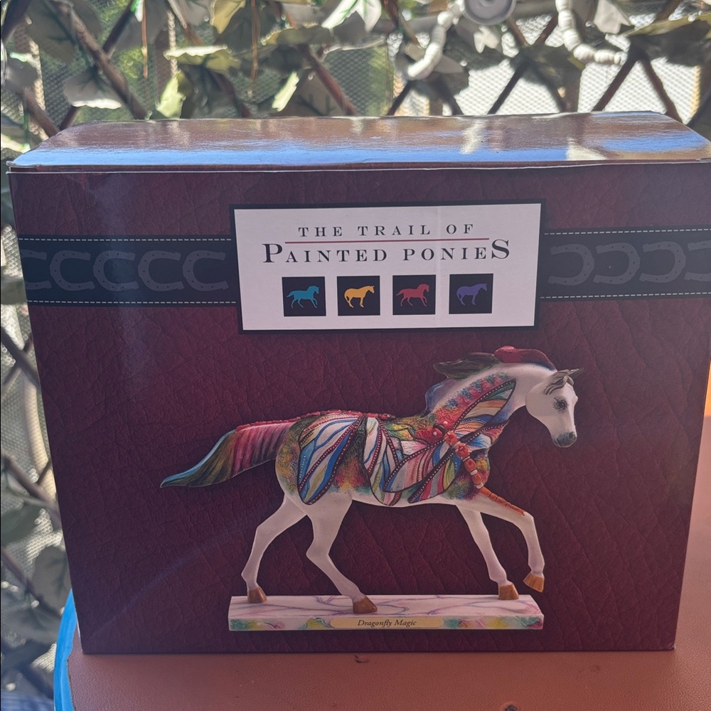 Enesco Trail of Painted Ponies Dragonfly Magic Horse Figurine in Box (retired) - Picture 3 of 6